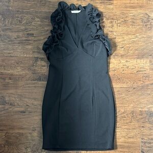 Black Ruffled Dress